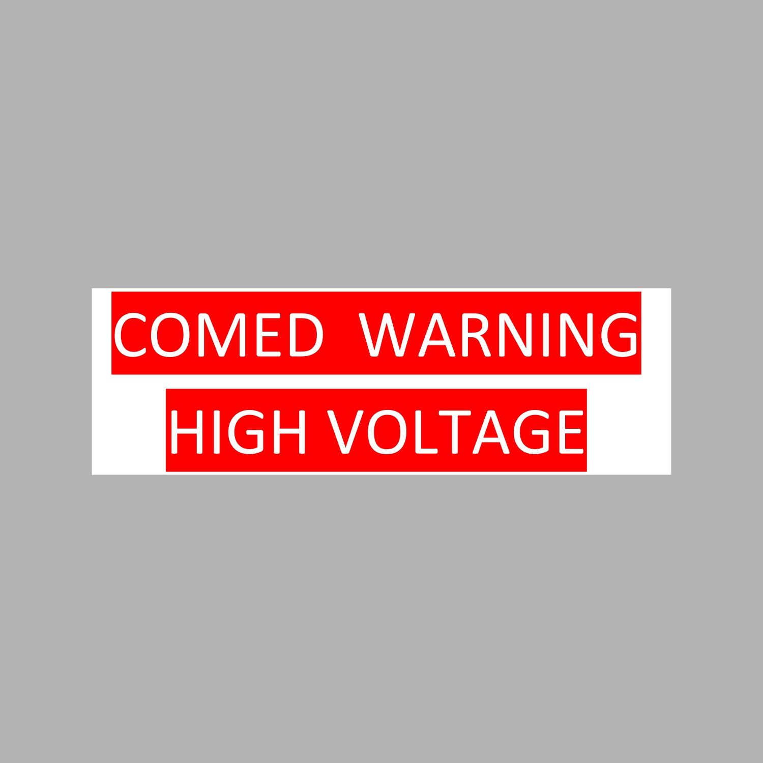 ComEd Warning High Voltage decal - Custom Printed in Chicago